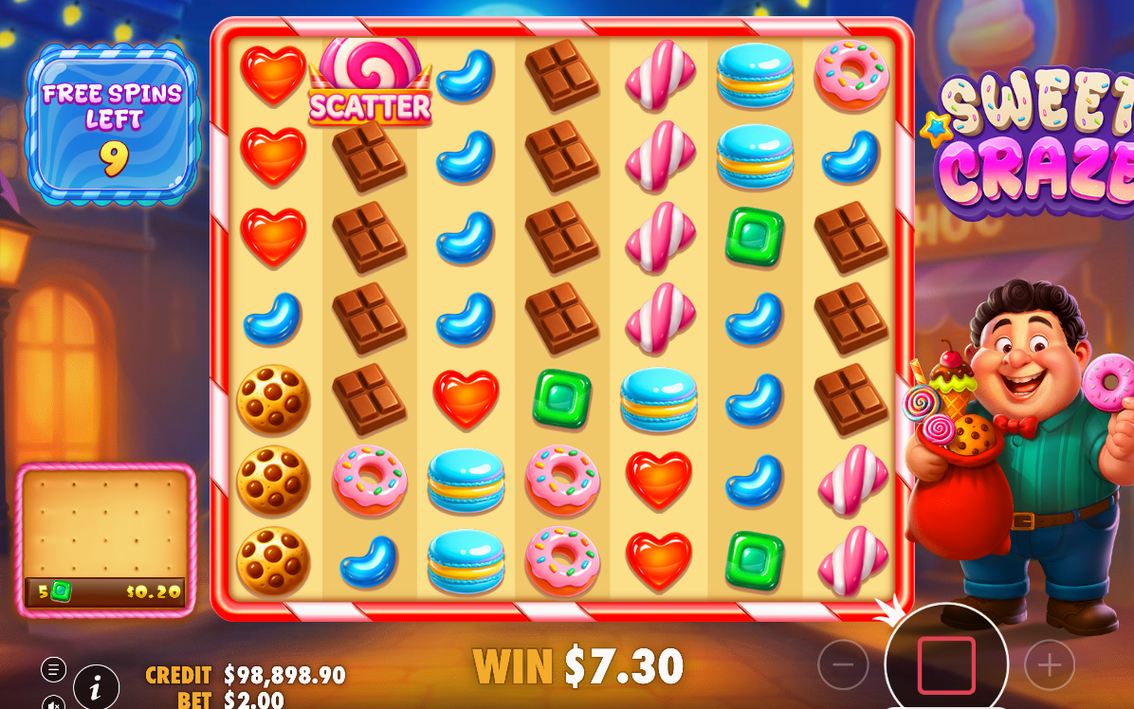 Free Spins screen on the enhanced special reels